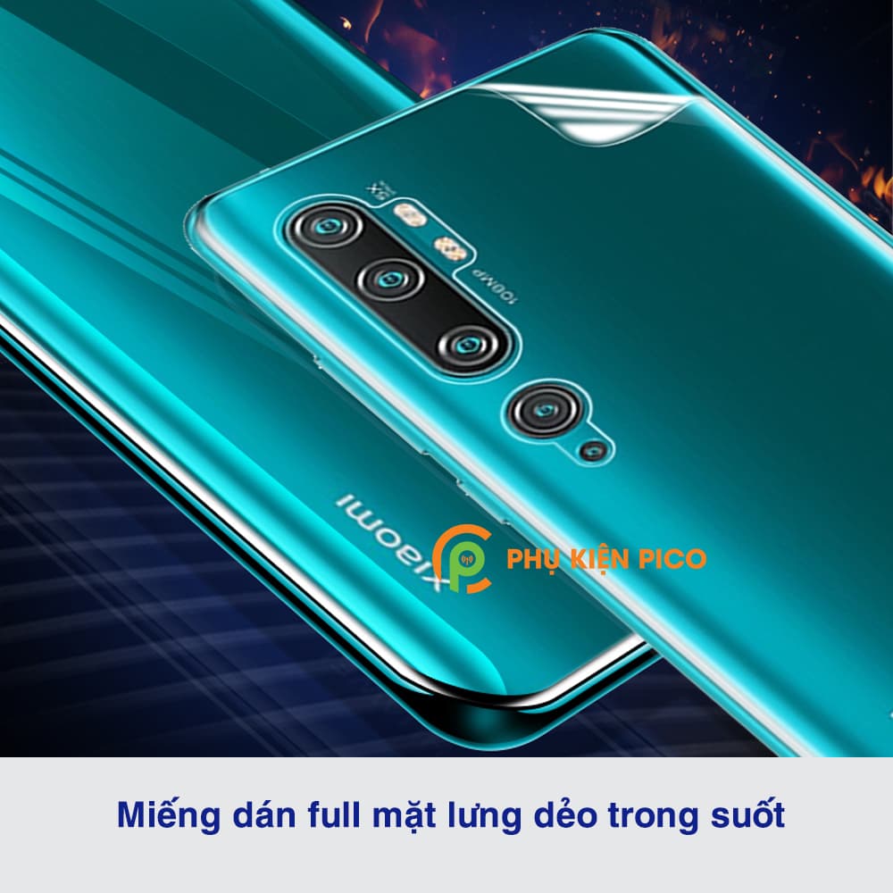 Dán lưng Mi Note 10 Pro full mặt lưng trong suốt PPF tự phục hồi vết xước - 3