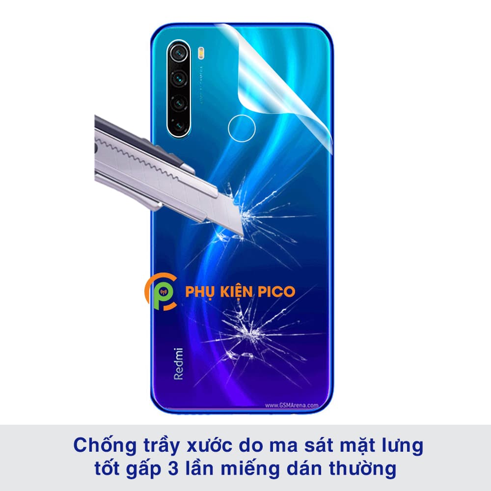 Dán mặt lưng Xiaomi Redmi Note 8 PPF cao cấp dẻo trong suốt - 4