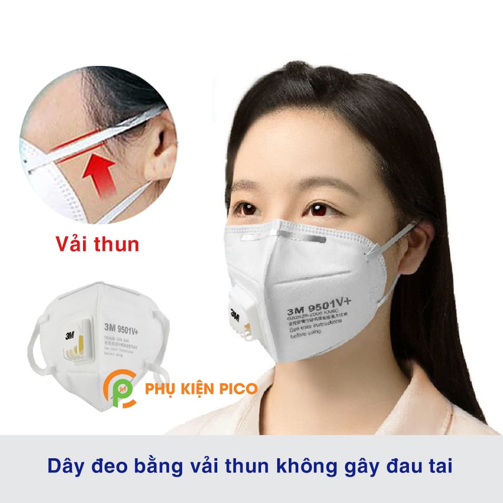 Khẩu trang 3M 9501V+ KN95 có thể lọc bụi siêu mịn 2.5PM - 10