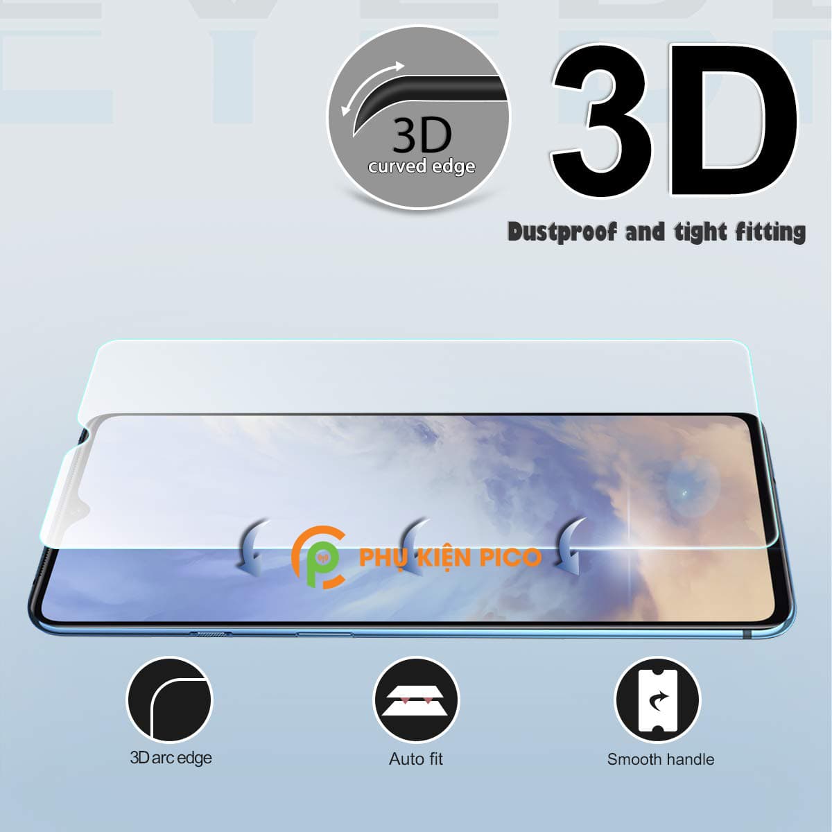 Cường lực Oneplus 7T chính hãng Gor độ cứng 9H full keo màn hình - 7