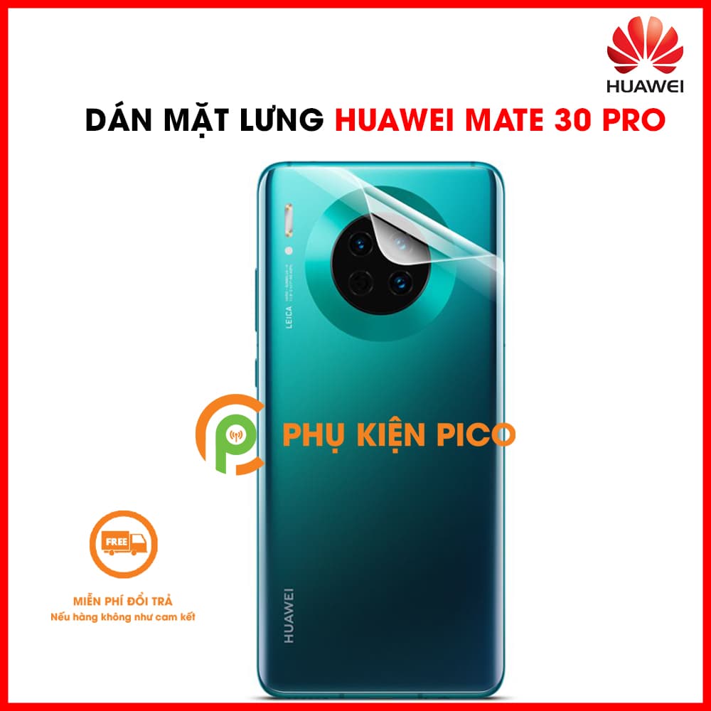 Dán mặt lưng Huawei Mate 30 Pro cao cấp PPF dẻo trong suốt