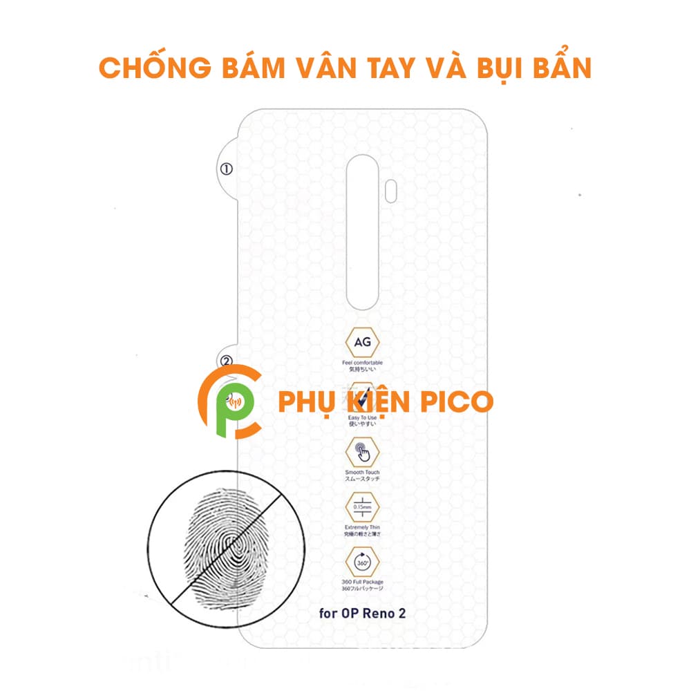 Dán màn hình và dán mặt lưng Oppo Reno 2 PPF cao cấp dẻo full viền - 5