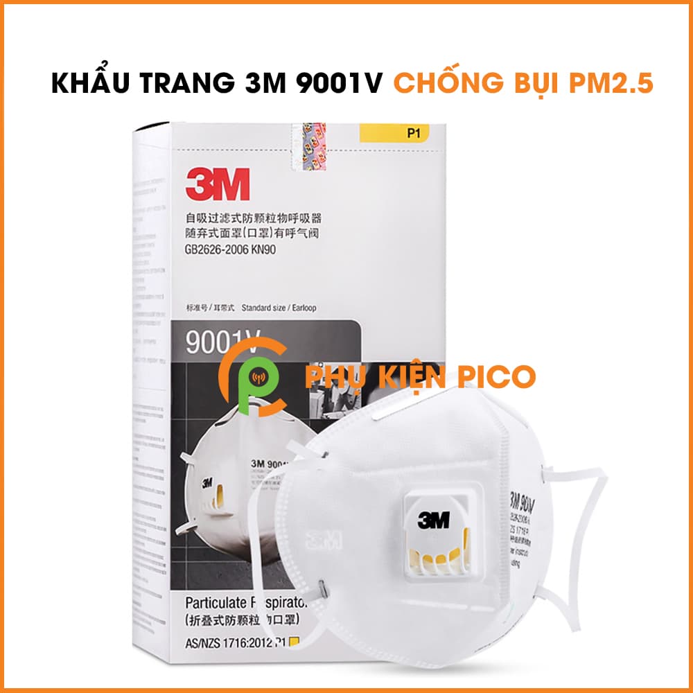 Khẩu trang 3M 9001V chống bụi siêu mịn PM2.5 kháng khuẩn bảo vệ sức khỏe - 5