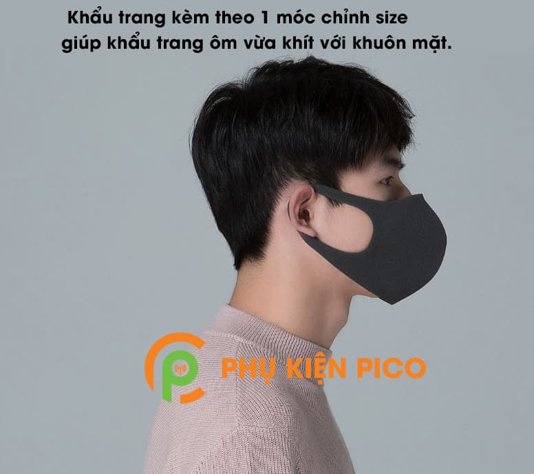 Bộ 3 khẩu trang Xiaomi Smartmi chống bụi PM2.5 kiểu dáng 3D kháng khuẩn bảo vệ sức khỏe - 6