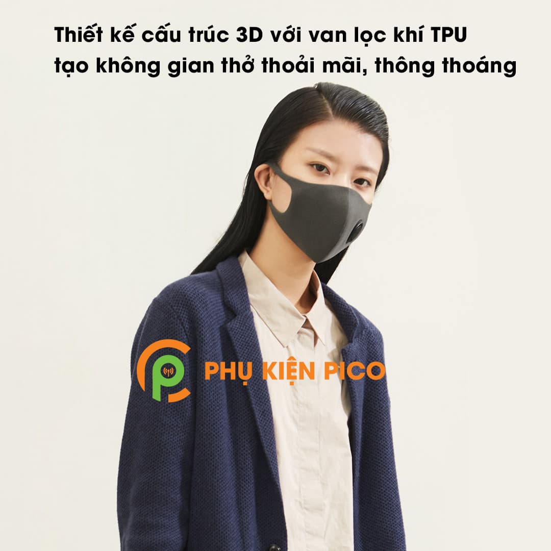 Bộ 3 khẩu trang Xiaomi Smartmi chống bụi PM2.5 kiểu dáng 3D kháng khuẩn bảo vệ sức khỏe - 4