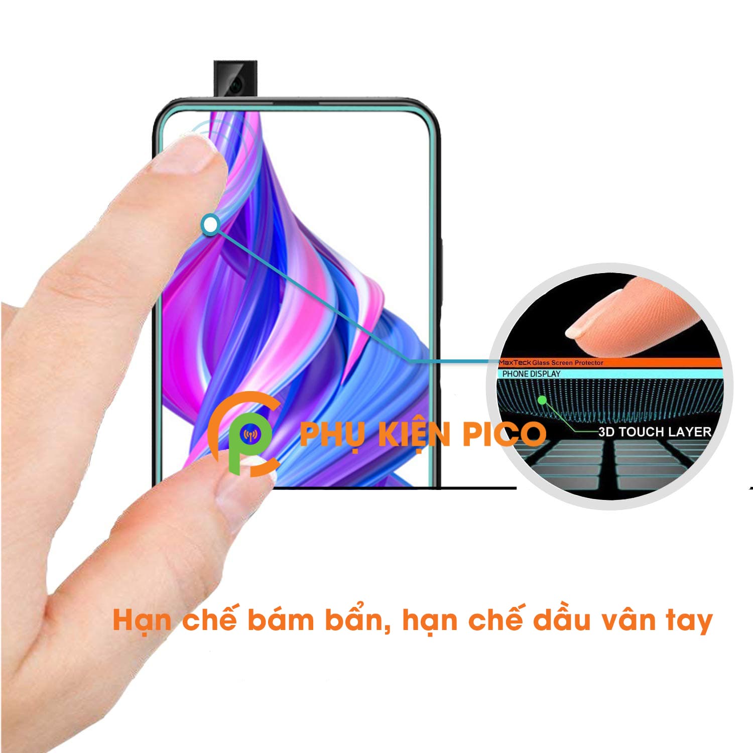Cường lực Honor 9x chính hãng Gor bộ 2 miếng dán full màn hình - 3