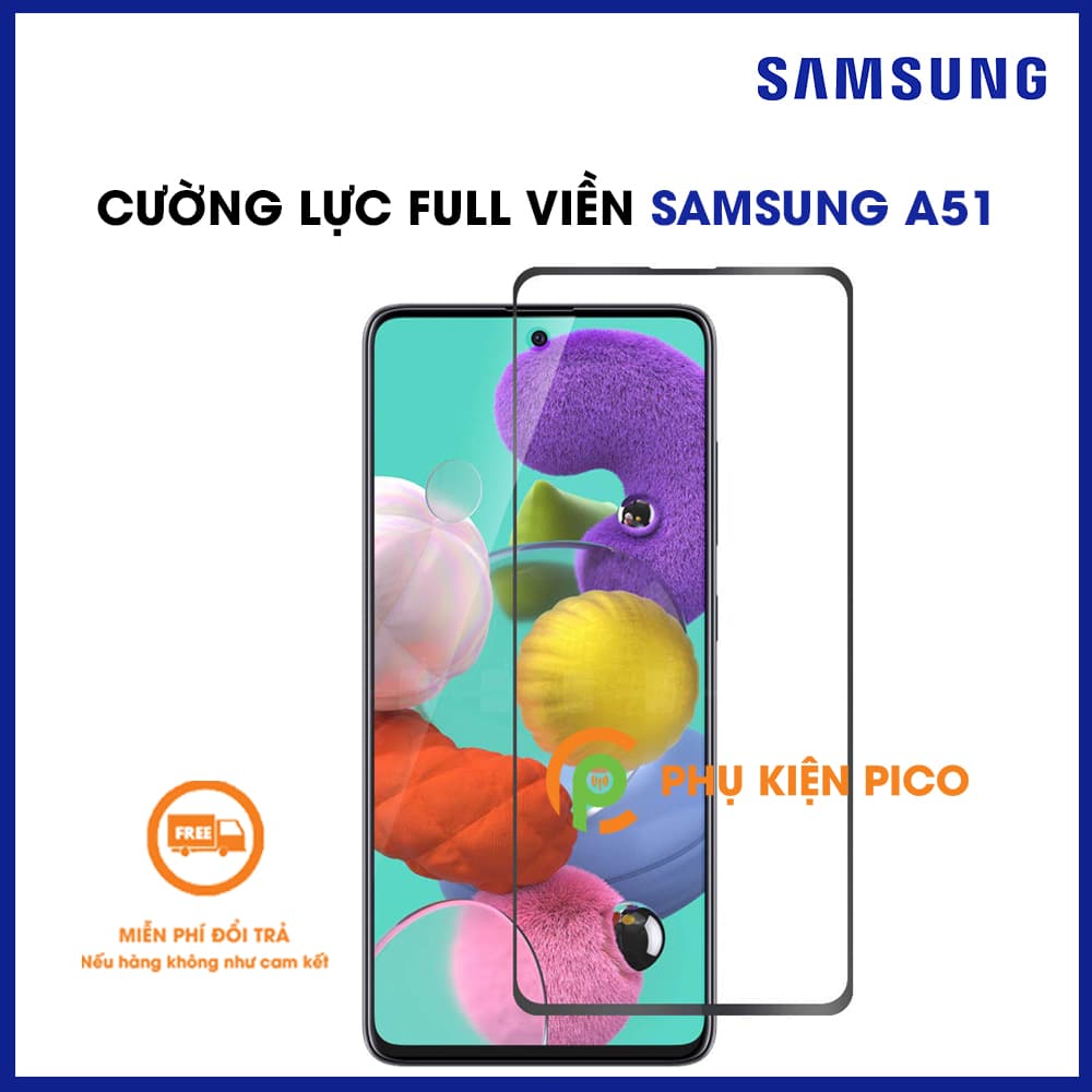 Kính cường lực Samsung Galaxy A51 viền siêu mỏng độ cứng 9H