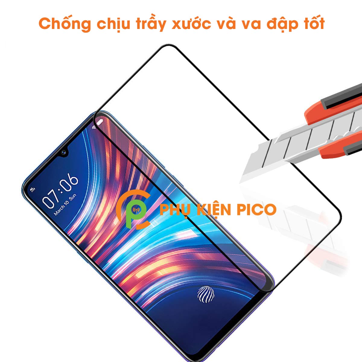 Kính cường lực Vivo S1 Pro full màn hình độ cứng 9H - 2