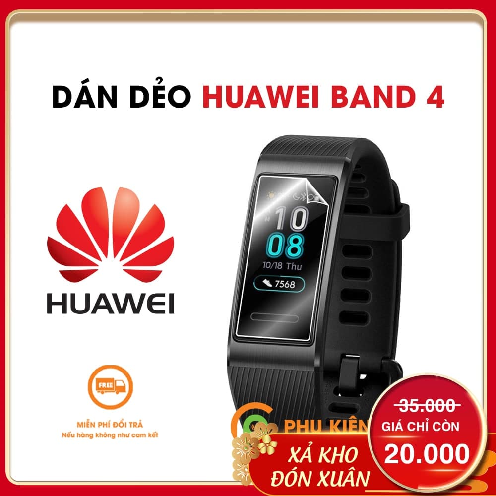 Dán màn hình đồng hồ Huawei Band 4 dẻo trong suốt PPF cao cấp