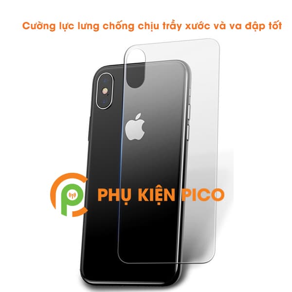 Kính cường lực mặt lưng Iphone Xs Max trong suốt độ cứng 9H - 3