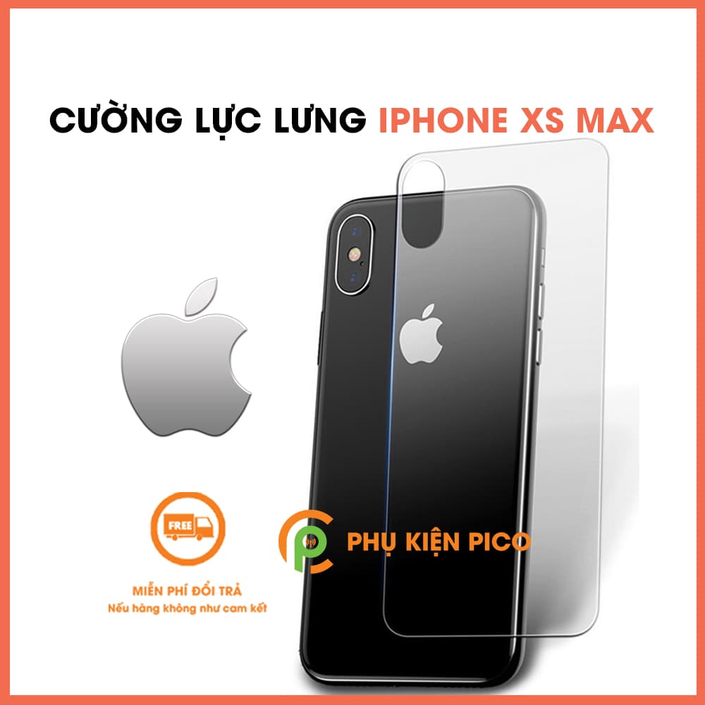 Kính cường lực mặt lưng Iphone Xs Max trong suốt độ cứng 9H