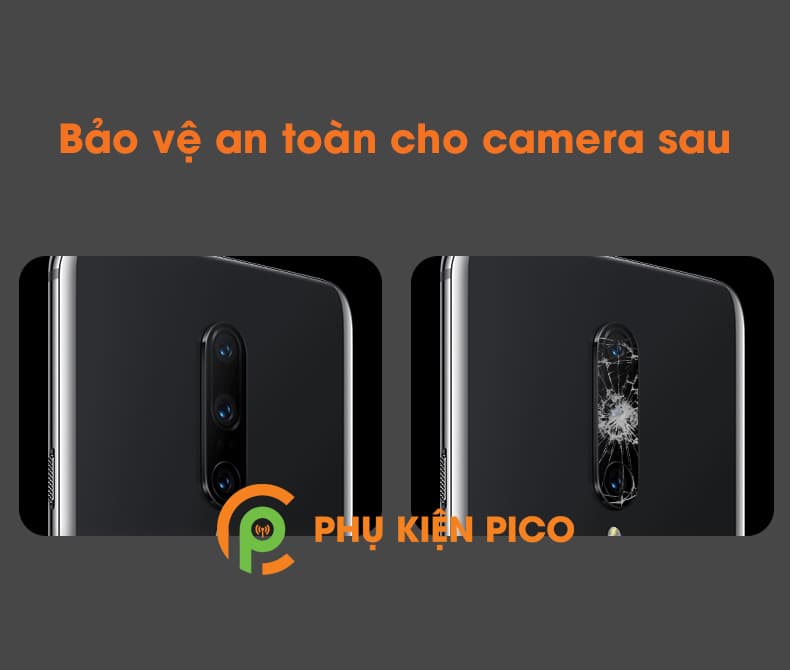 Vòng bảo vệ camera Oneplus 7T Pro ốp viền màu đen - 5