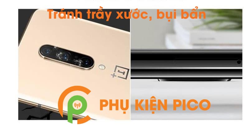 Vòng bảo vệ camera Oneplus 7T Pro ốp viền màu bạc - 6