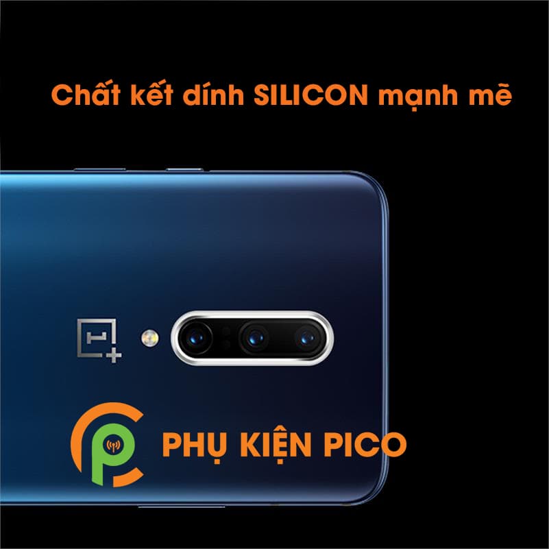 Vòng bảo vệ camera Oneplus 7T Pro ốp viền màu bạc - 2