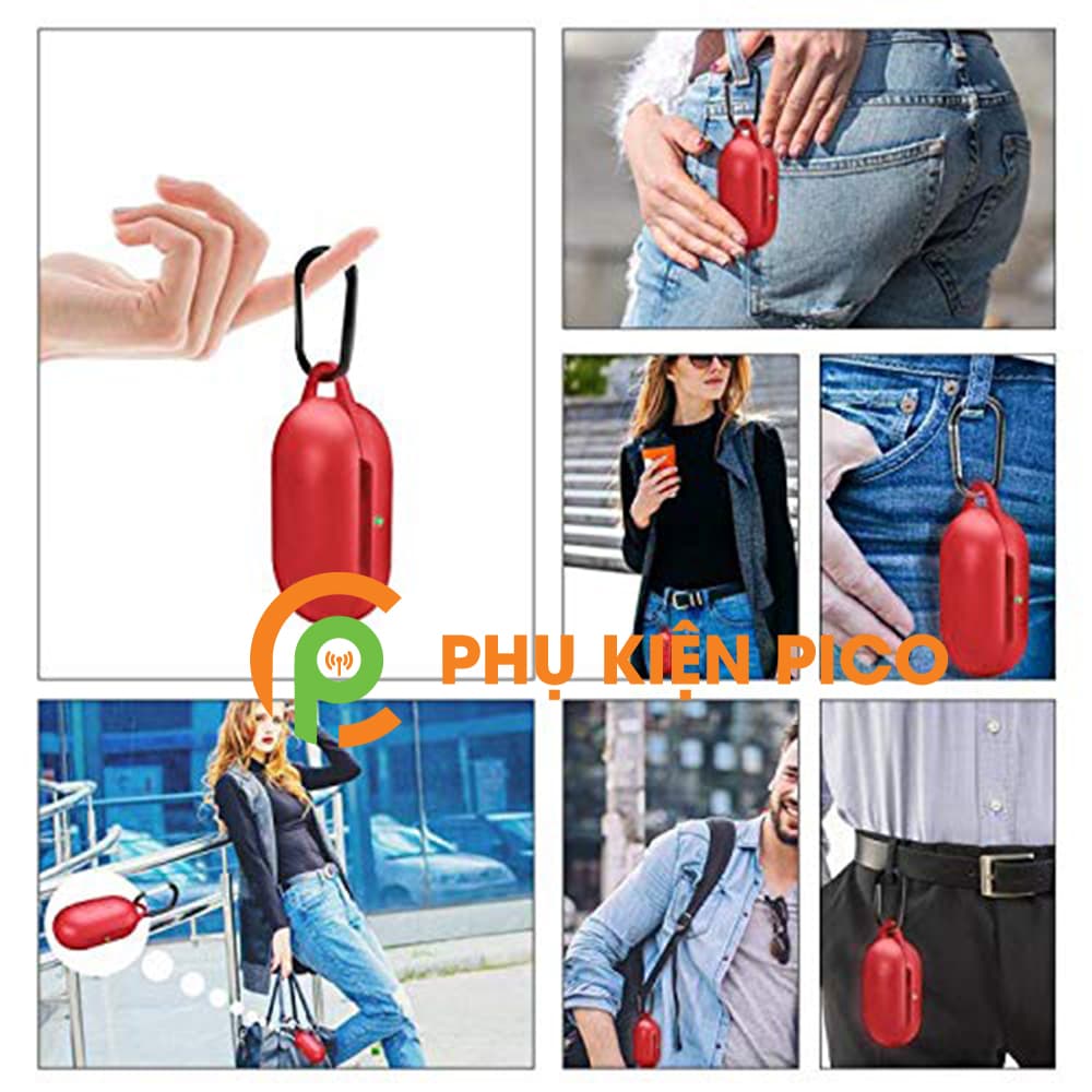 Ốp lưng Samsung Galaxy Buds silicon dẻo màu đỏ - 2