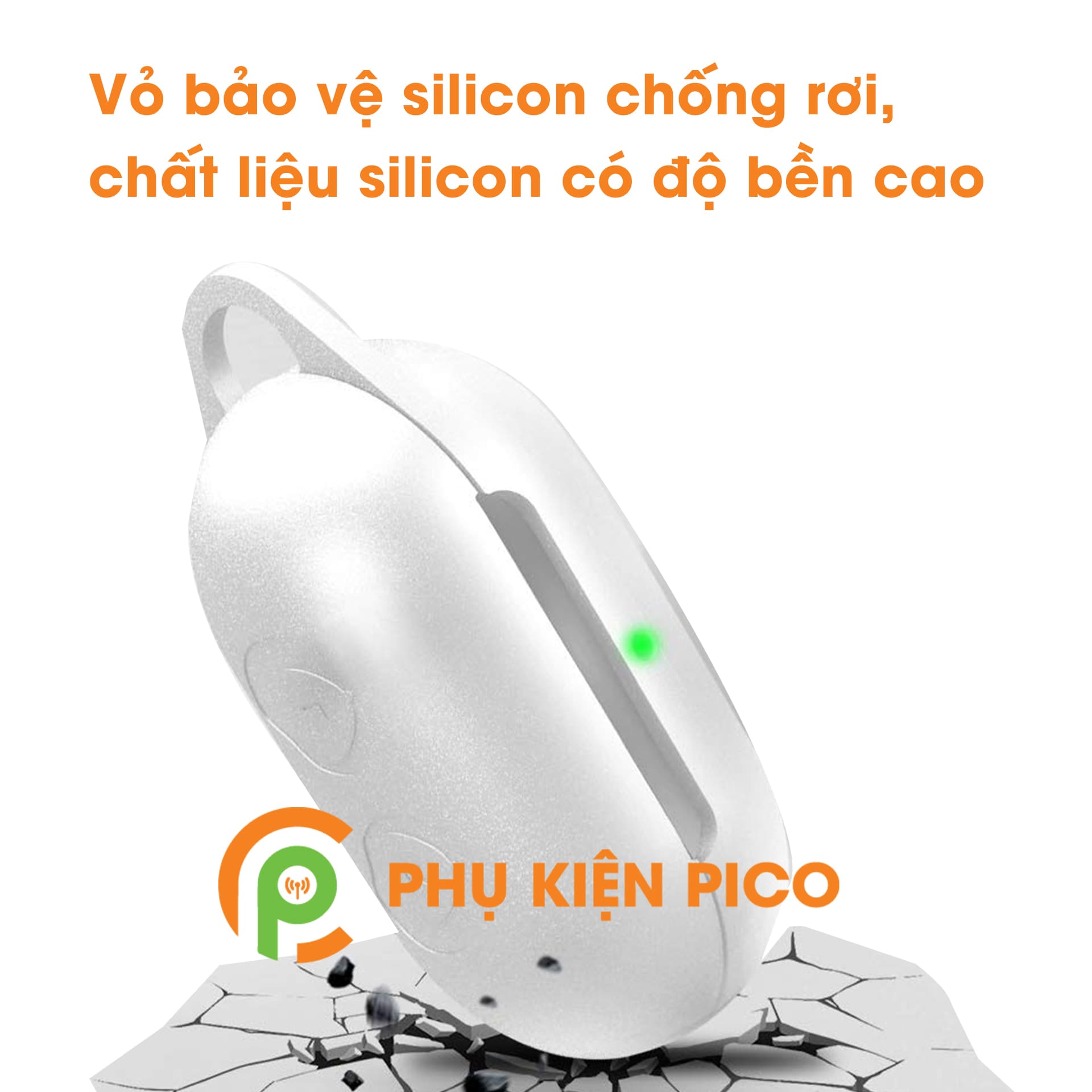 Ốp lưng Samsung Galaxy Buds silicon dẻo màu trắng - 2