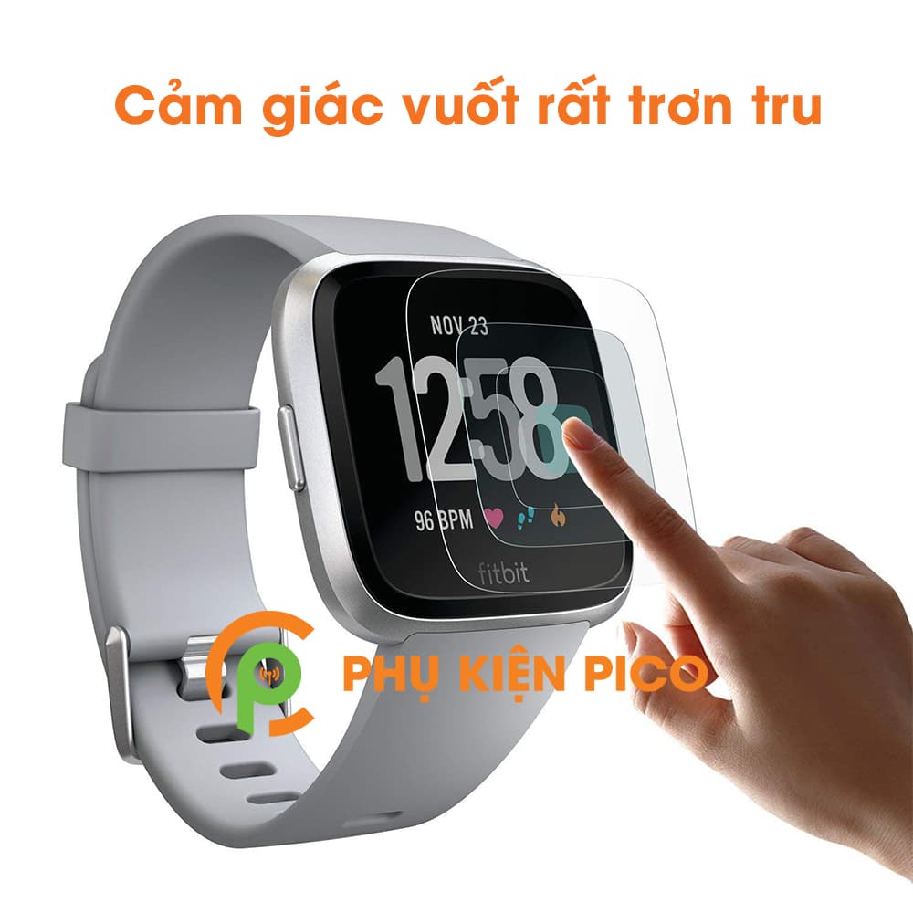 Cường lực Fitbit Versa 34mm bộ 2 cái trong suốt full màn hình - 4