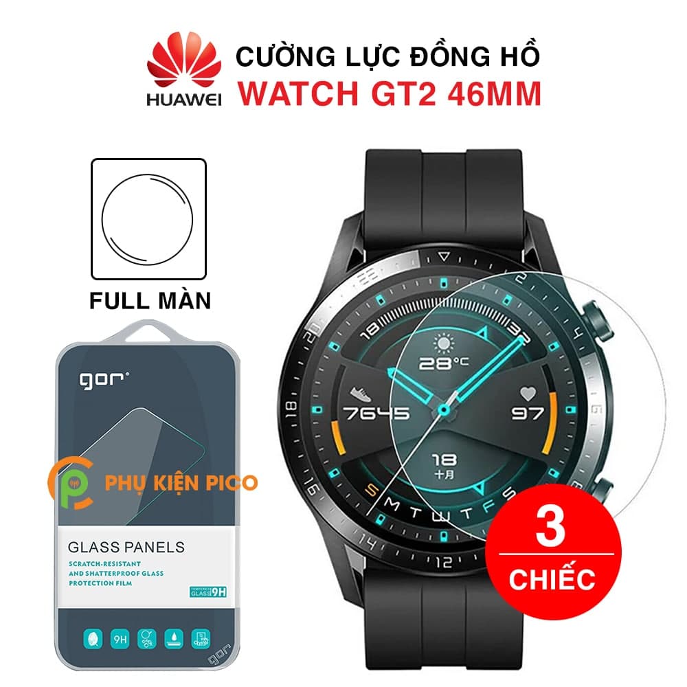 Cường lực Huawei Watch GT2 46mm chính hãng Gor bộ 3 chiếc