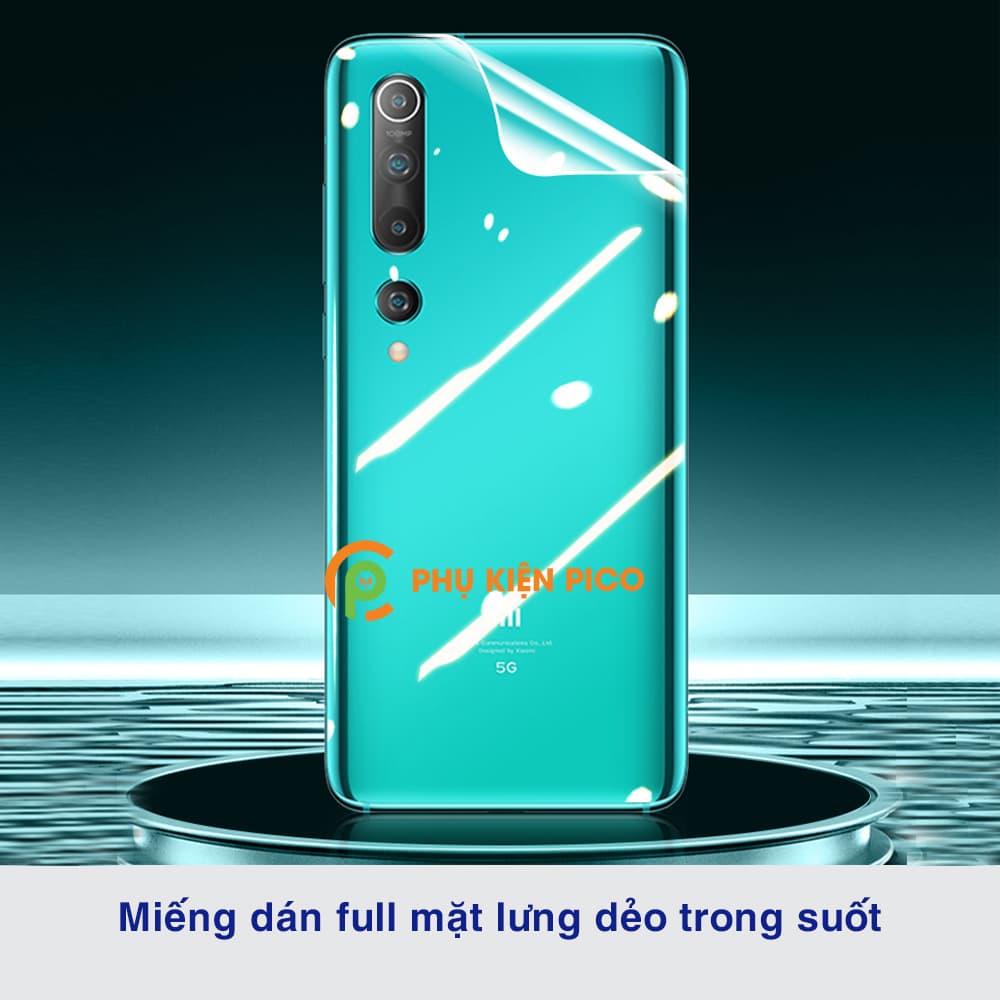 Dán lưng Xiaomi Mi 10 cao cấp PPF dẻo trong suốt - 8