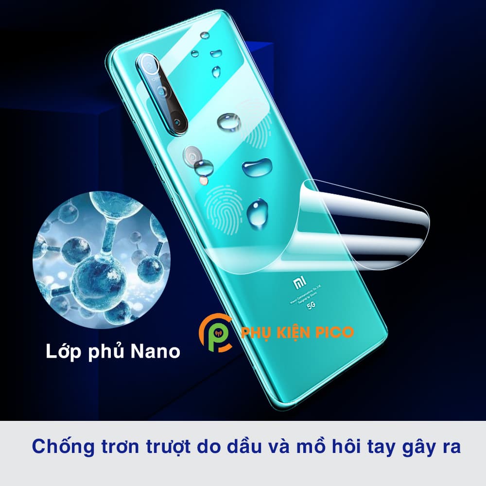 Dán lưng Xiaomi Mi 10 cao cấp PPF dẻo trong suốt - 6