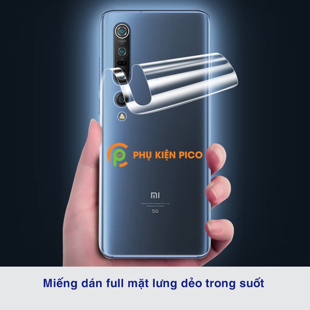 Dán lưng Xiaomi Mi 10 Pro cao cấp PPF dẻo trong suốt - 8