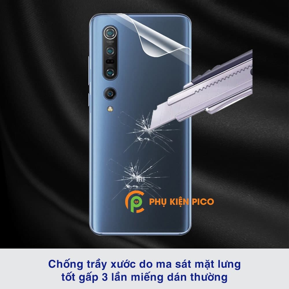 Dán lưng Xiaomi Mi 10 Pro cao cấp PPF dẻo trong suốt - 6