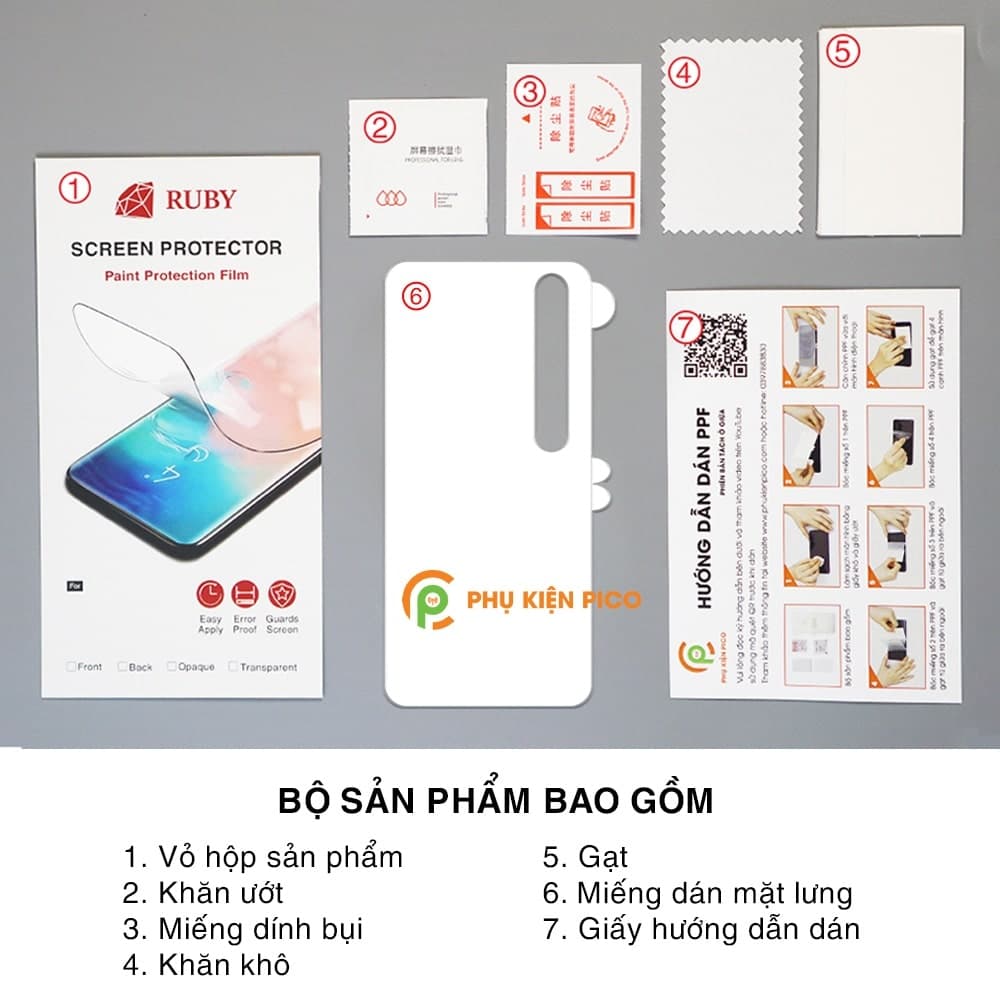 Dán lưng Xiaomi Mi 10 Pro cao cấp PPF dẻo trong suốt - 2