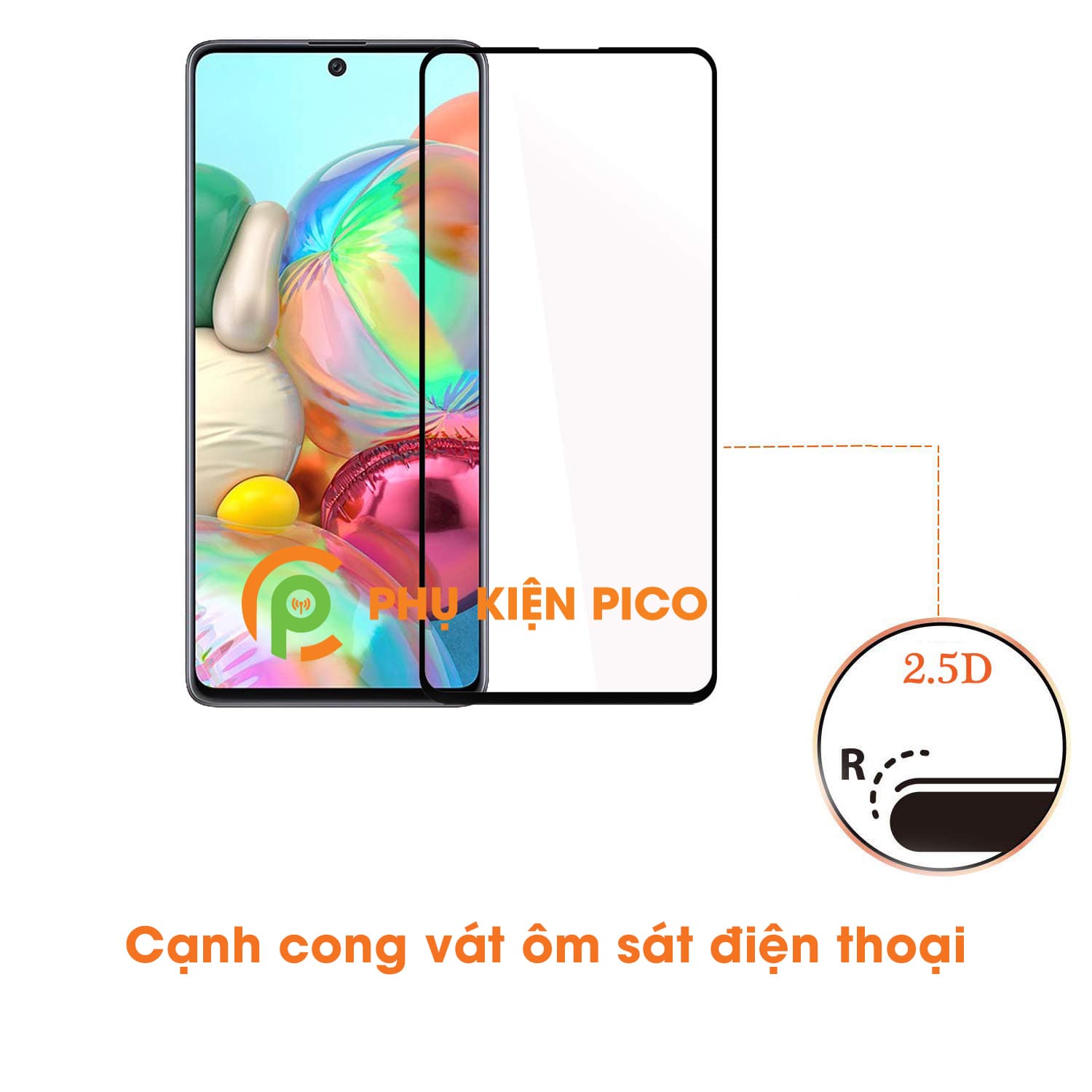 Cường lực Samsung Galaxy A71 viền siêu mỏng và Dán camera Samsung A71 - 5