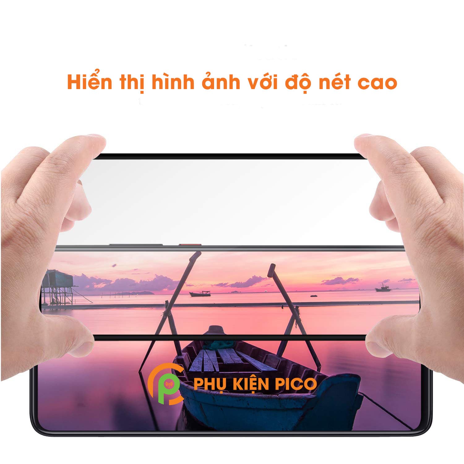 Kính cường lực Vsmart Active 3 full viền đen siêu mỏng - 4
