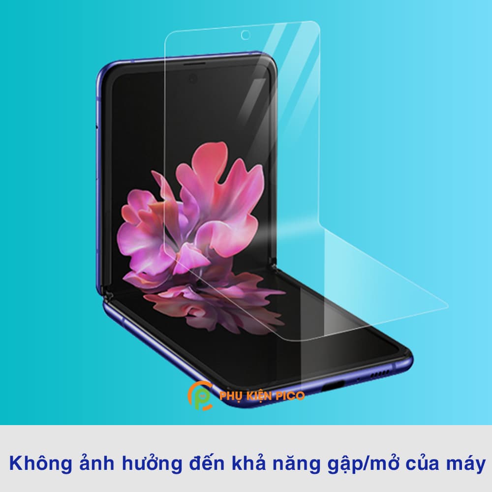 Dán màn hình Samsung Z Flip full màn dẻo trong suốt PPF tự phục hồi vết xước - 5
