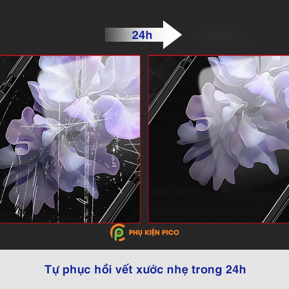 Dán màn hình Samsung Z Flip full màn dẻo trong suốt PPF tự phục hồi vết xước - 3