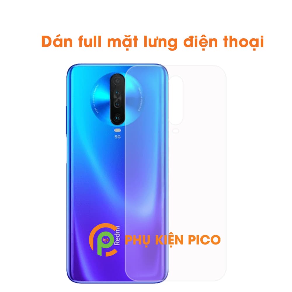 Dán mặt lưng Xiaomi Poco X2 cao cấp PPF dẻo trong suốt - 4