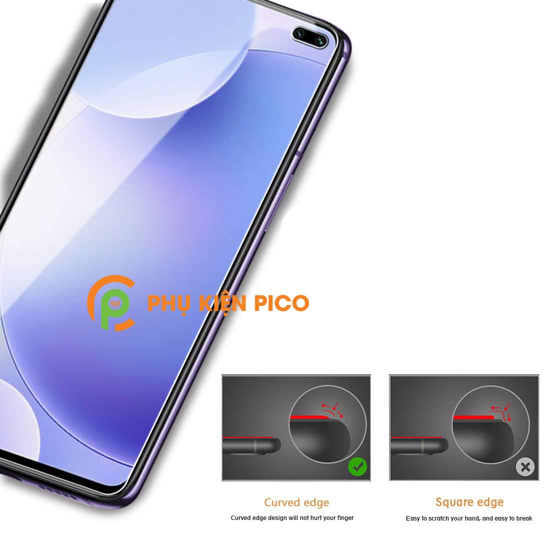 Dán màn hình Xiaomi Poco X2 PPF cao cấp trong suốt full keo - 6