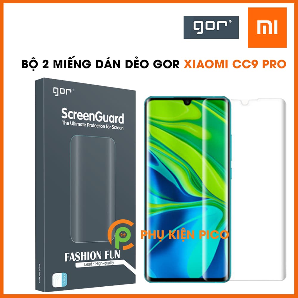 Dán màn hình Xiaomi Mi CC9 Pro chính hãng Gor PPF bộ 2 miếng