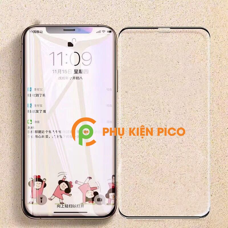 Kính cường lực Iphone Xs Max viền vô cực full màn hình độ cứng 9H - 6