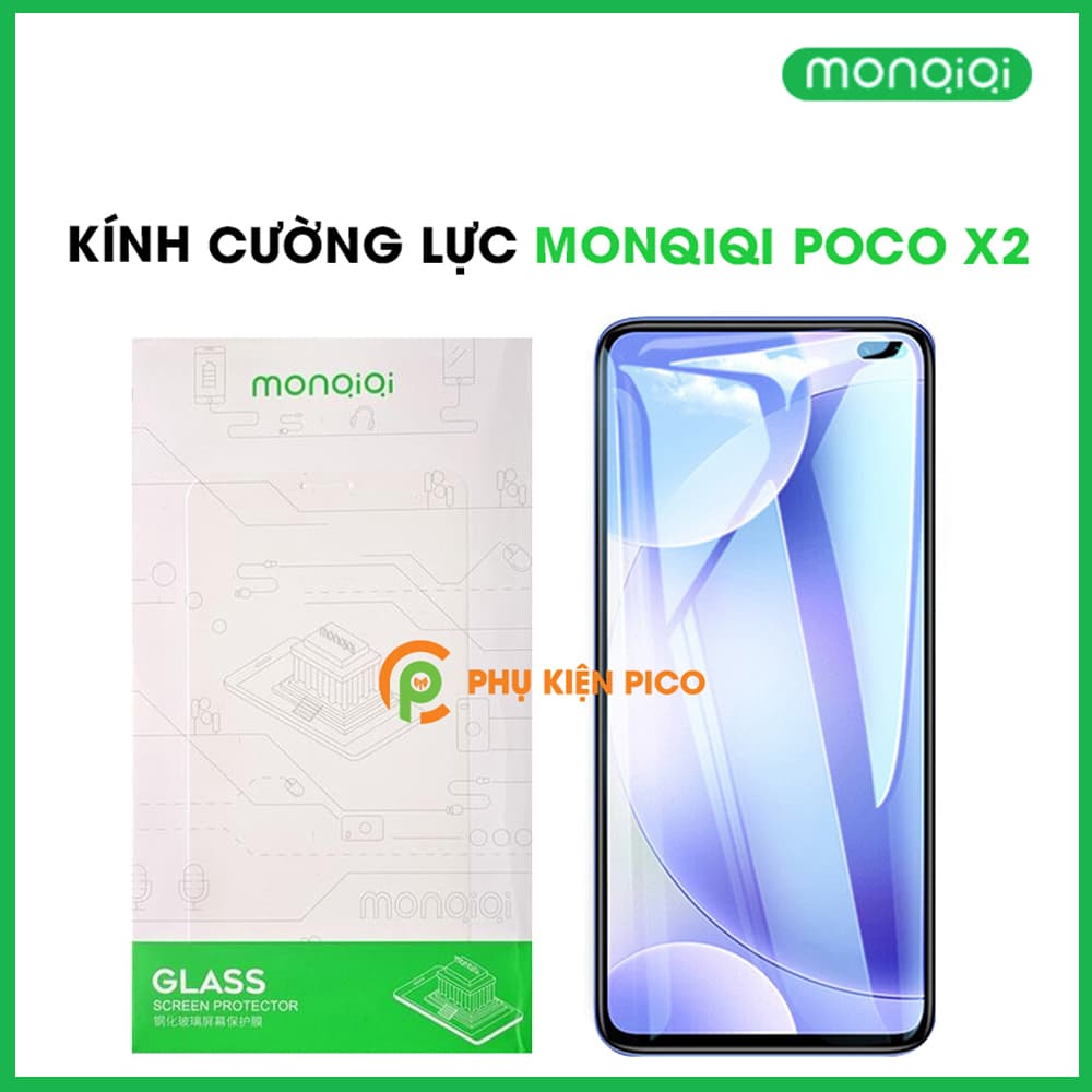 Kính cường lực Poco X2 chính hãng Monqiqi