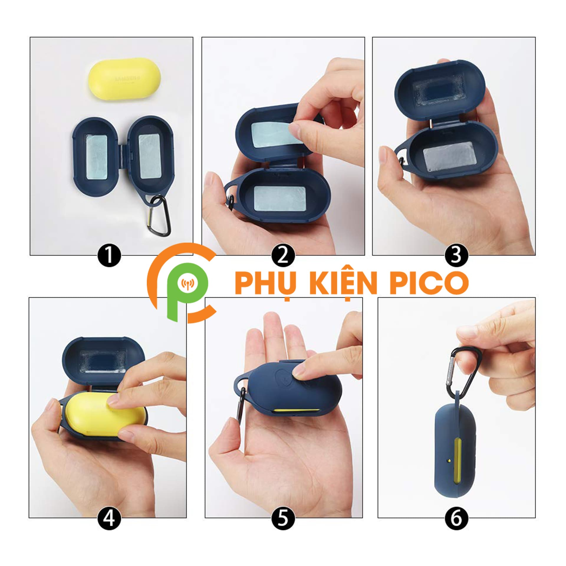 Ốp lưng Samsung Galaxy Buds silicon dẻo màu xanh - 5