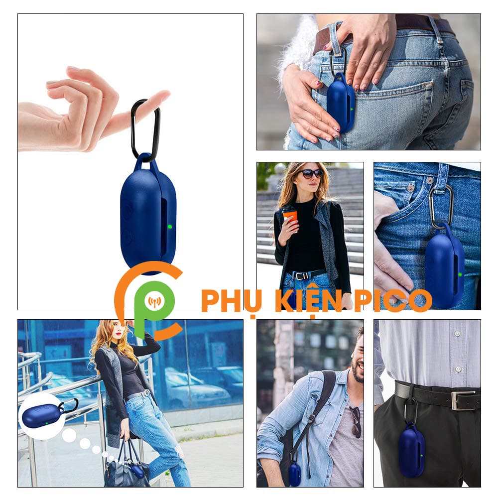 Ốp lưng Samsung Galaxy Buds silicon dẻo màu xanh - 3