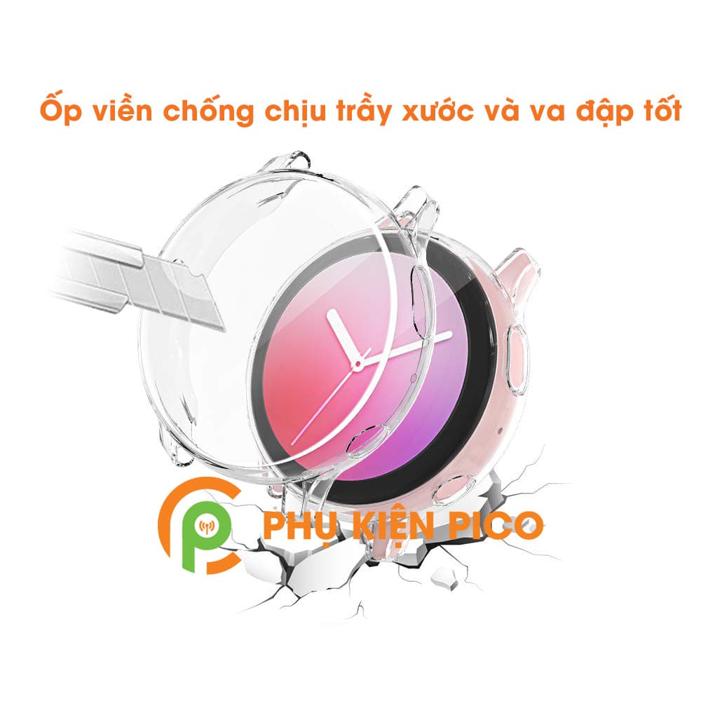 Ốp đồng hồ Samsung Watch Active 2 Size 40/44mm Silicon dẻo trong suốt - 2