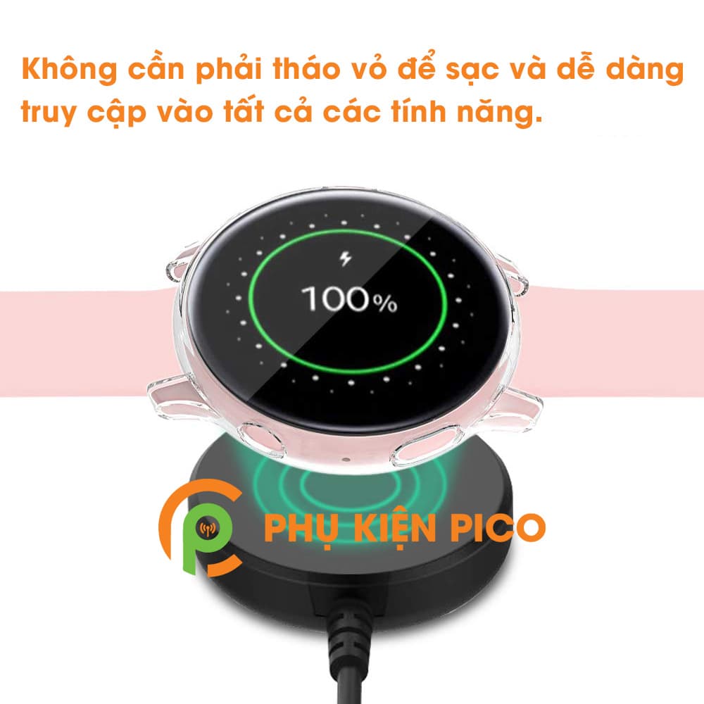 Ốp đồng hồ Samsung Watch Active 2 Size 40/44mm Silicon dẻo trong suốt - 3