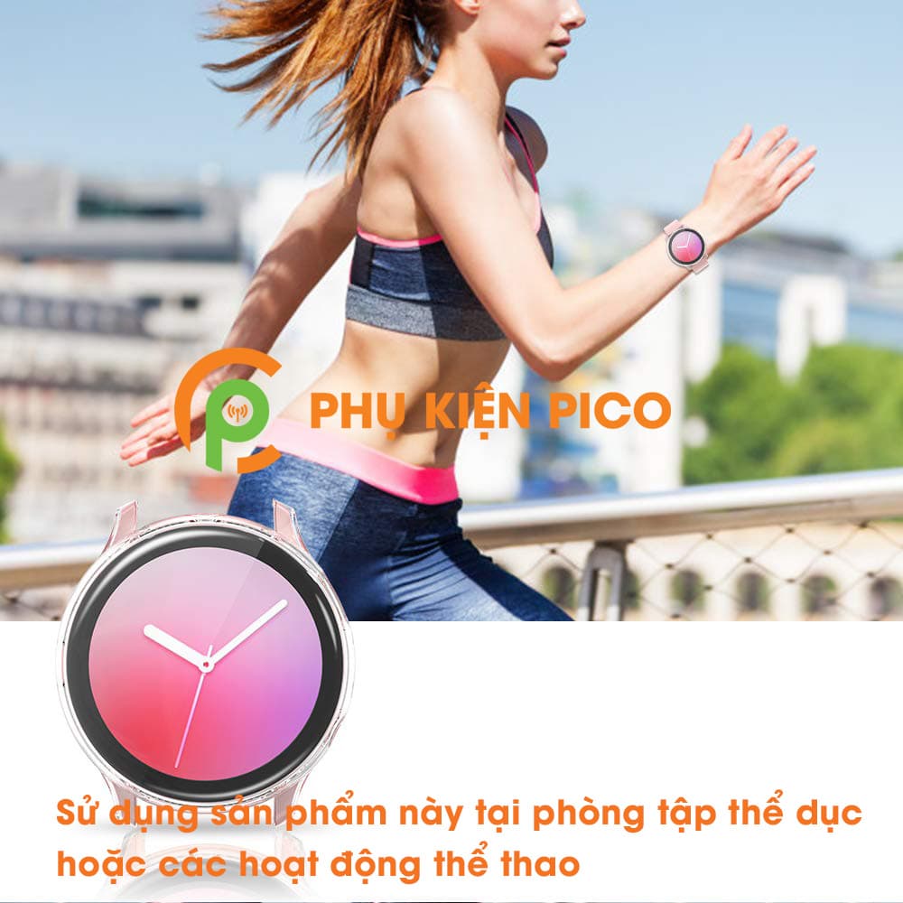 Ốp đồng hồ Samsung Watch Active 2 Size 40/44mm Silicon dẻo trong suốt - 4