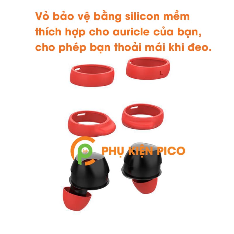 Vỏ bảo vệ tai nghe Samsung Galaxy Buds silicon dẻo màu đỏ - 3