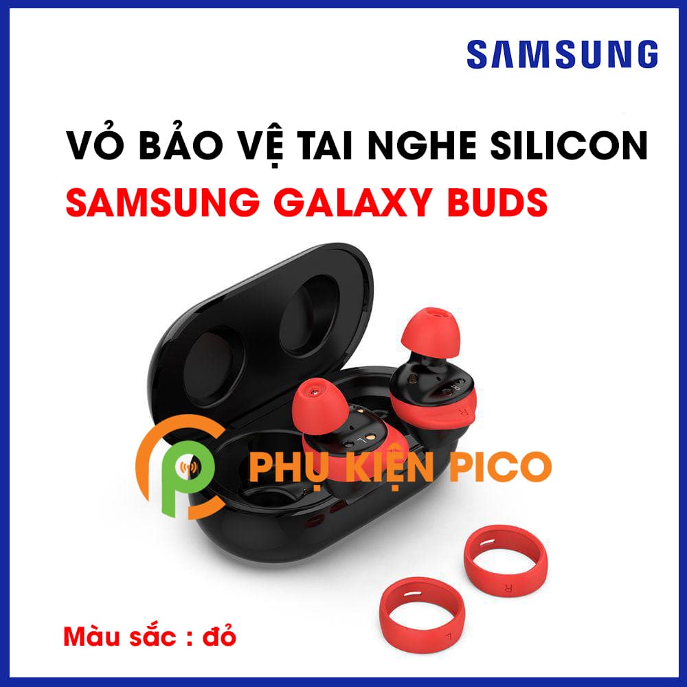 Vỏ bảo vệ tai nghe Samsung Galaxy Buds silicon dẻo màu đỏ