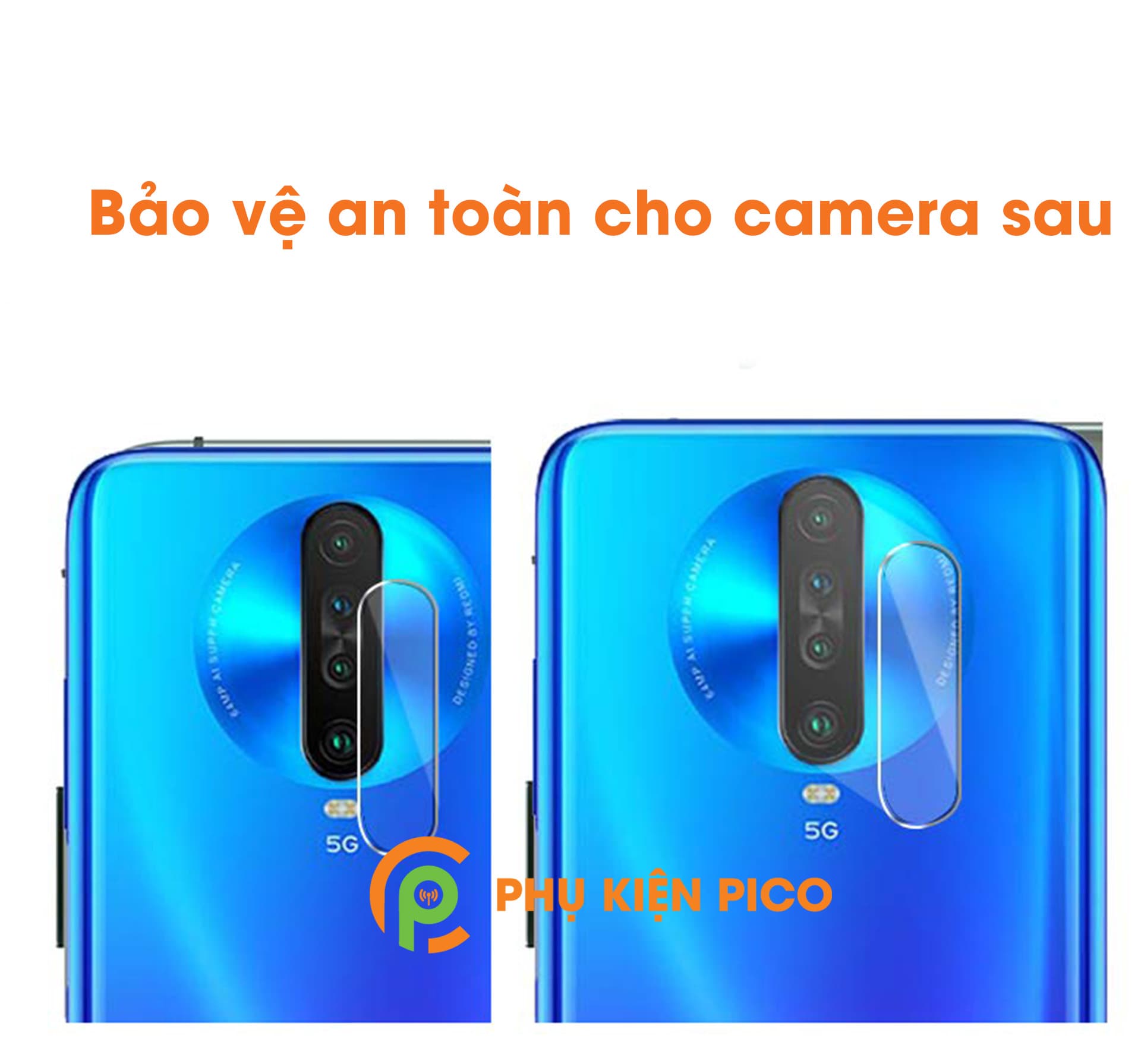 Ốp viền camera Xiaomi Redmi K30 chống xước bảo vệ camera màu bạc - 5