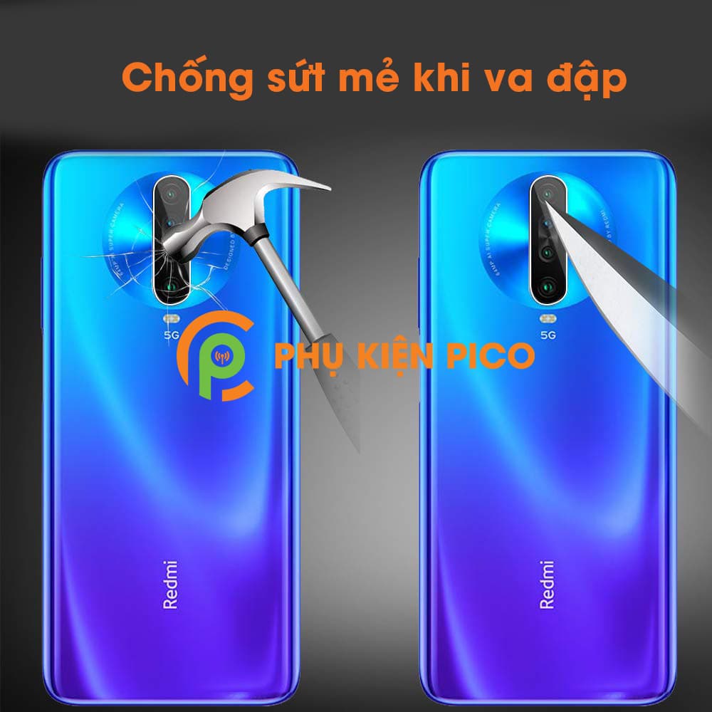 Ốp viền camera Xiaomi Redmi K30 chống xước bảo vệ camera màu bạc - 3