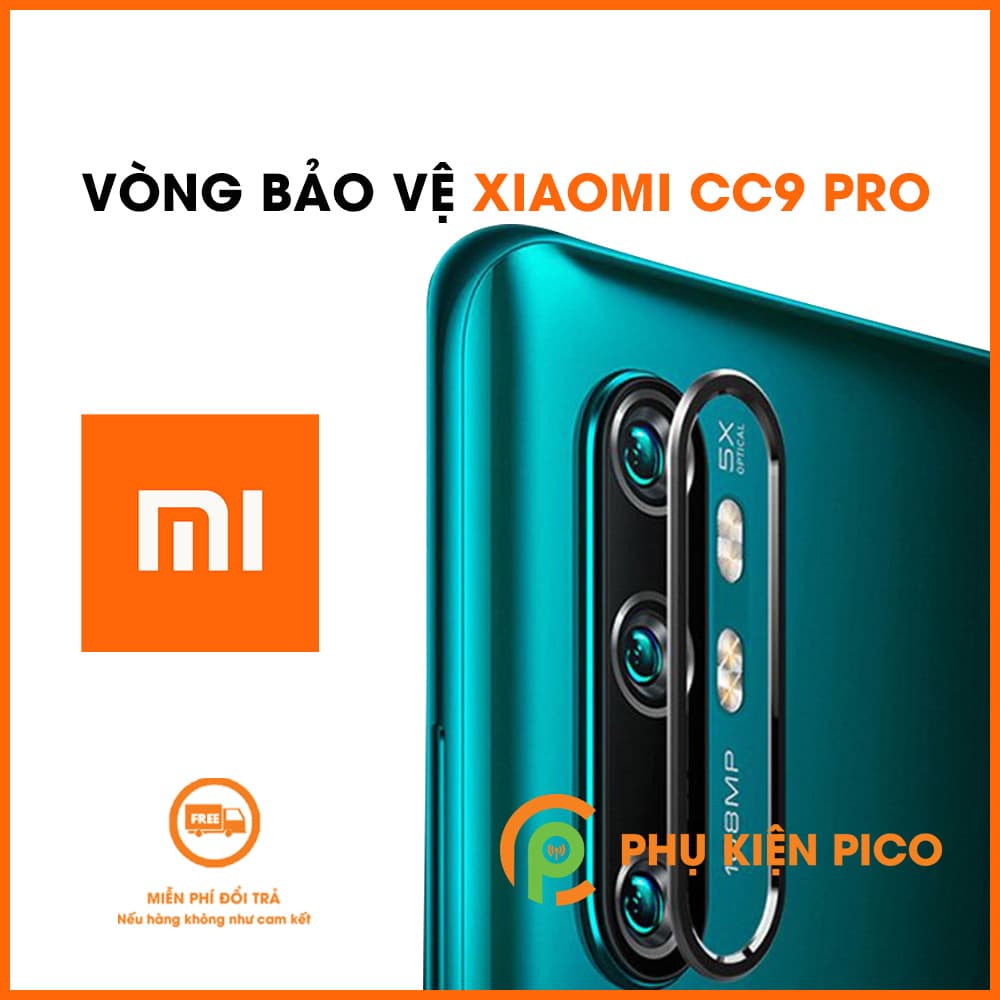 Vòng bảo vệ camera Xiaomi CC9 Pro - Ốp viền camera Xiaomi CC9 Pro màu đen
