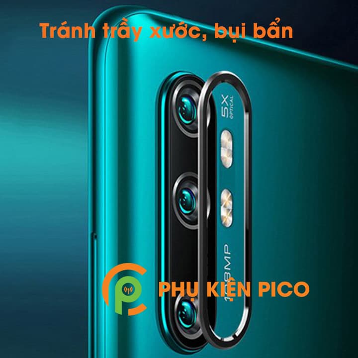 Vòng bảo vệ camera Xiaomi CC9 Pro - Ốp viền camera Xiaomi CC9 Pro màu đen - 4