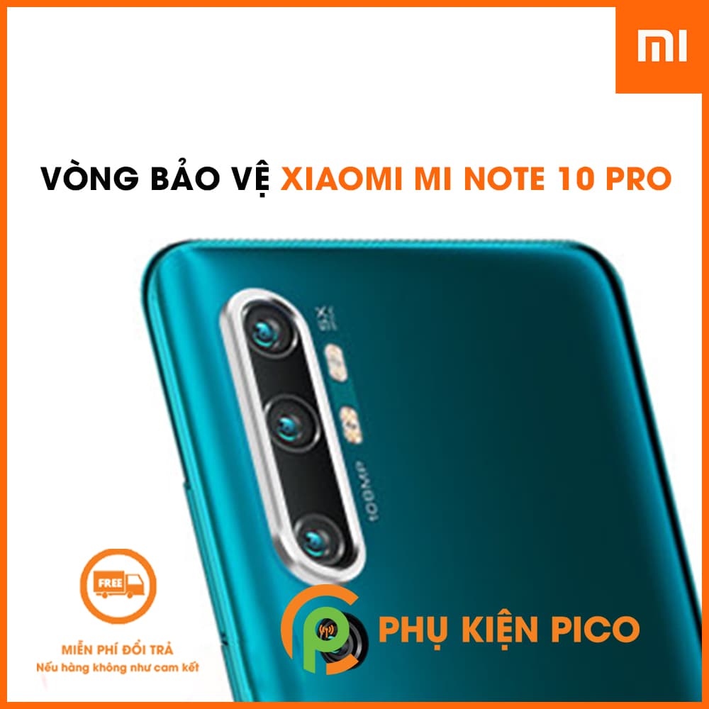 Vòng bảo vệ camera Xiaomi Mi Note 10 Pro - Ốp viền camera Xiaomi Mi Note 10 Pro màu bạc