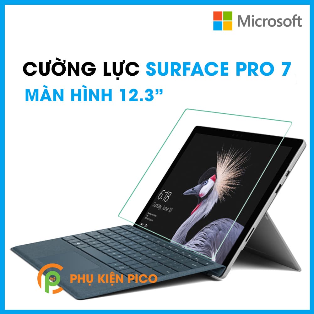 Cường lực Surface Pro 7 12.3 inch trong suốt full màn hình độ cứng 9H