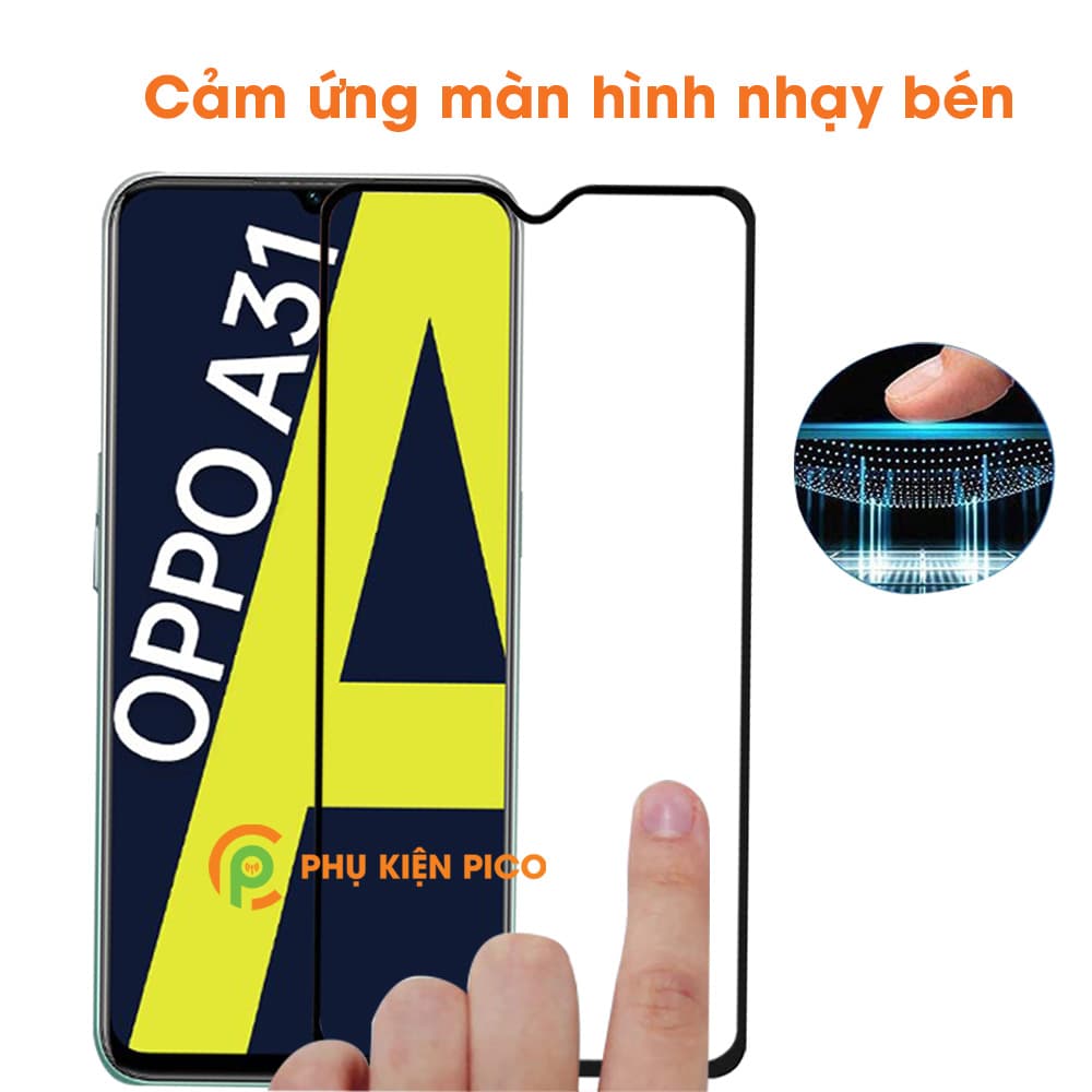 Kính cường lực Oppo A31 viền đen siêu mỏng độ cứng 9H và dán camera Oppo A31 - combo2 - 2